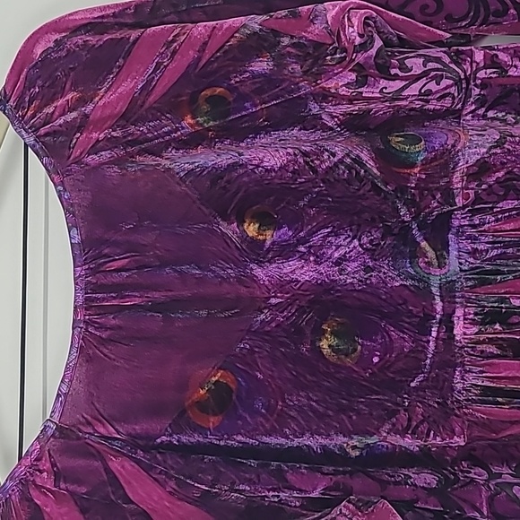 Gypsy purple velvet tunic top, stevie nicks style XL apt.9 - Picture 10 of 11